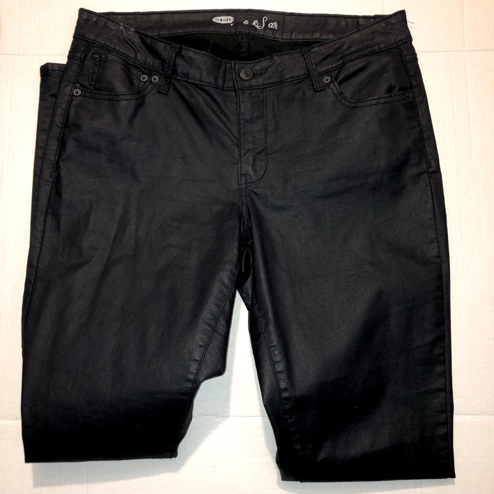 Old navy the rockstar wax coated skinny Jean size 14